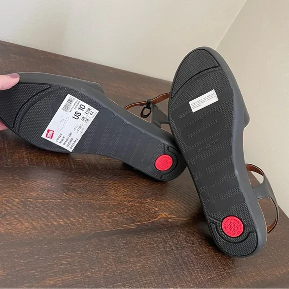 Fit Flop Cova II Closed Toe Sandal Black Leather - Picture 8 of 8